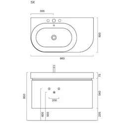 Тумба для ванной Berloni Bagno DAY BS05 (цвет 413 ciliegio-вишня) - изображение 4
