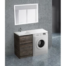 Раковина из искусственного мрамора под стиральную машинку BelBagno BB1200/480-LV-MR-L 120x48 см левая - изображение 2