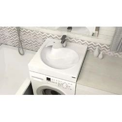 Раковина под стиральную машинку Paulmark Winken PM740431 белая - изображение 2