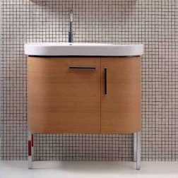 Тумба для ванной Berloni Bagno DAY BS03 (отделка шпон, цвет 413 ciliegio-вишня) - изображение 1