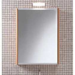 Подвесной шкаф для ванной с зеркальной створкой Berloni Bagno DAY SN06 (отделка шпон) - изображение 2