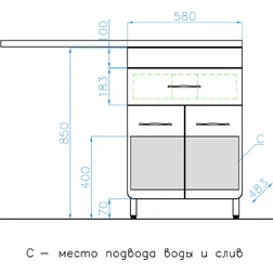 Тумба Style Line Валеро Люкс Plus, белая - изображение 5