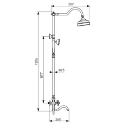 Kaiser Carlson Style 44482-1 Bronze Душевая система - изображение 6