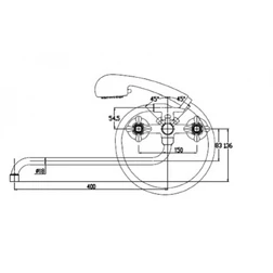 Kaiser Carlson Style 44255-1 BRONZE смеситель для ванны, излив 400 мм - изображение 2