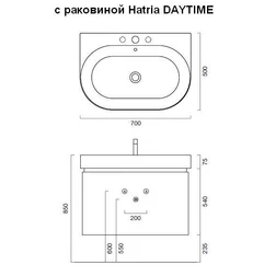 Тумба для ванной Berloni Bagno DAY BS02 - изображение 4