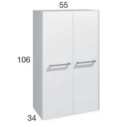 Шкаф Berloni Bagno DAY CB10 (матовая поверхность, цвет 121 silice opaco, серый матовый) - изображение 2