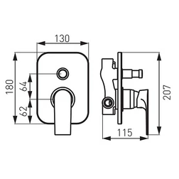Душевая система Ferro Algeo BAQ7P-SET1-S - изображение 2