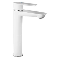 Высокий смеситель для умывальника Ferro Adore White/Chrome BDR2L - изображение 1