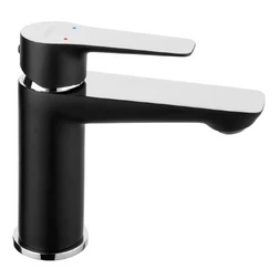 Смеситель для умывальника Ferro Adore Black/Chrome BDR2BLC - изображение 1