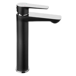 Смеситель для умывальника Ferro Adore Black/Chrome BDR2LBLC - изображение 1