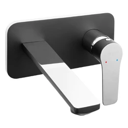 Смеситель для умывальника Ferro Adore Black/Chrome BDR3PABLC - изображение 1