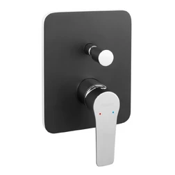 Смеситель Ferro для душа Adore Black/Chrome настенный BDR7PBLC - изображение 1