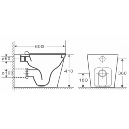 Унитаз приставной Fubini FB0022 Diamond безободковый - изображение 2