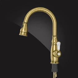 Смеситель Elghansa KITCHEN 5652686-Bronze для кухни однорычажный с выдвижной лейкой, бронза - изображение 5
