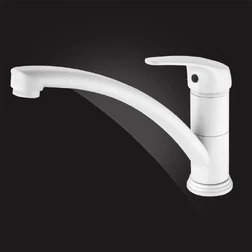 Смеситель Elghansa KITCHEN COLOR 5600377-White для кухни однорычажный, белый - изображение 1
