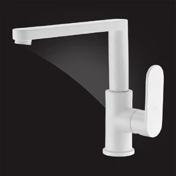 Смеситель Elghansa KITCHEN COLOR 5601102-White Stone для кухни однорычажный, Белый камень - изображение 1