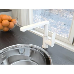 Смеситель Elghansa KITCHEN COLOR 5601102-White Stone для кухни однорычажный, Белый камень - изображение 3