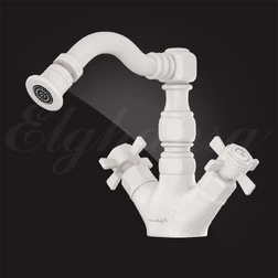 Смеситель Elghansa PRAKTIC COLOR 49A2660-White Stone для биде двухвентильный, белый камень - изображение 1