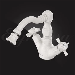 Смеситель Elghansa PRAKTIC COLOR 49A2660-White Stone для биде двухвентильный, белый камень - изображение 2