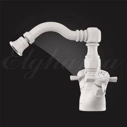 Смеситель Elghansa PRAKTIC COLOR 49A2660-White Stone для биде двухвентильный, белый камень - изображение 3