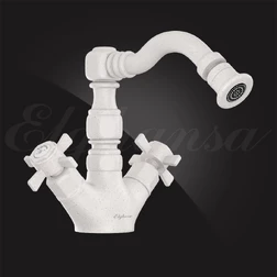 Смеситель Elghansa PRAKTIC COLOR 49A2660-White Stone для биде двухвентильный, белый камень - изображение 4