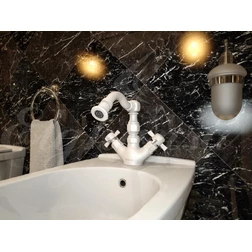 Смеситель Elghansa PRAKTIC COLOR 49A2660-White Stone для биде двухвентильный, белый камень - изображение 7