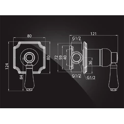 Смеситель Elghansa TERRAKOTTA 34C1186-Black встраиваемый однорычажный, черный - изображение 3