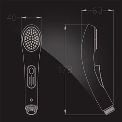 Набор для биде Elghansa SHOWER SPRAY BR-01C-Chrome с держателем и шлангом, хром - изображение 2