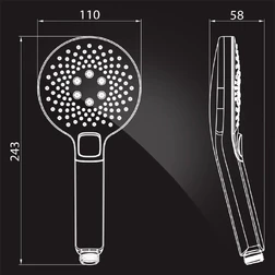 Лейка душевая Elghansa HAND SHOWER PK-029 110 мм, хром - изображение 4