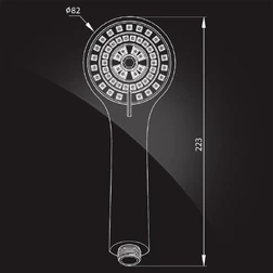Лейка душевая Elghansa HAND SHOWER MH-033-White 80 мм White, белый - изображение 2