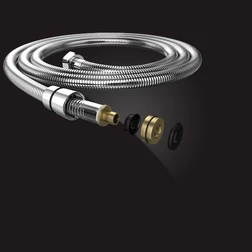 Душевой шланг Elghansa SHOWER HOSE SH025 растягивающийся, хром - изображение 2