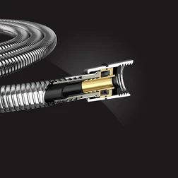 Душевой шланг Elghansa SHOWER HOSE SH025 растягивающийся, хром - изображение 3