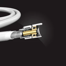 Душевой шланг Elghansa SHOWER HOSE SH012-WhitePlus армированный, белый - изображение 3