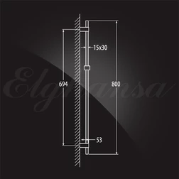 Душевой гарнитур Elghansa SHOWER RAIL SB-57S 800 мм c мыльницей, хром - изображение 3