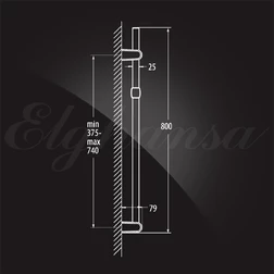 Душевой гарнитур Elghansa SHOWER RAIL SB-74S 800 мм, хром - изображение 2