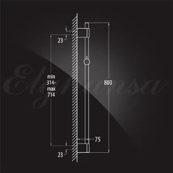 Душевой гарнитур Elghansa SHOWER RAIL SB-93S 800 мм c мыльницей, хром - изображение 4