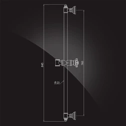 Штанга душевая Elghansa SHOWER RAIL SB-25 845 мм, хром - изображение 2