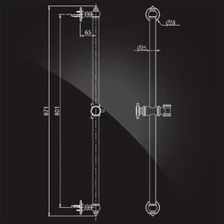 Штанга душевая Elghansa SHOWER RAIL SB-28 880 мм, хром - изображение 2