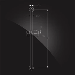Штанга-поручень Elghansa SHOWER RAIL SB-300 900 мм, хром - изображение 2