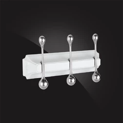 Панель с 3 круглыми крючками Elghansa HERMITAGE HRM-930-White/Chrome , белый - изображение 1