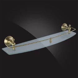 Полка для ванной Elghansa PRAKTIC Bronze Accessories PRK-560-Bronze 60 см, стекло, бронза - изображение 1