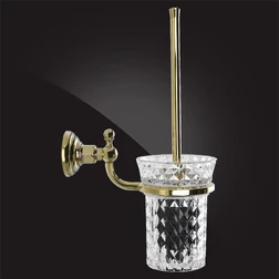 Ершик для унитаза с держателем Elghansa PRAKTIC Gold Accessories PRK-812-Gold стекло, золото - изображение 2