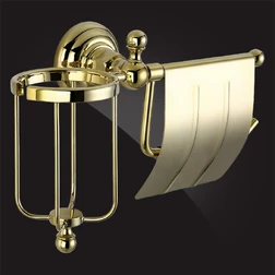 Держатель туалетной бумаги и освежителя воздуха Elghansa PRAKTIC Gold Accessories PRK-360-Gold , золото - изображение 1