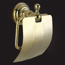 Держатель туалетной бумаги с крышкой Elghansa PRAKTIC Gold Accessories PRK-300-Gold , золото - изображение 1