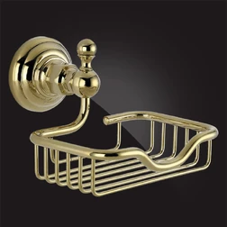 Мыльница для ванной Elghansa PRAKTIC Gold Accessories PRK-455-Gold металлическая, золото - изображение 1