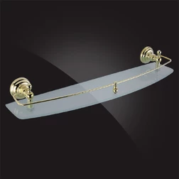 Полка для ванной Elghansa PRAKTIC Gold Accessories PRK-560-Gold 60 см, стекло, золото - изображение 1