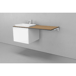 Тумба Velvex Klaufs 115 см, подвесная Белая - изображение 5