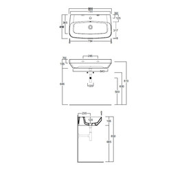 Раковина подвесная Simas Baden Baden BB12 белая 80х45 см - изображение 2
