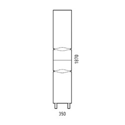 Шкаф пенал Corozo Бостон 35 белый - изображение 2