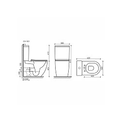 Унитаз напольный с бачком Ceramica Nova Mia CN1801-B - изображение 8